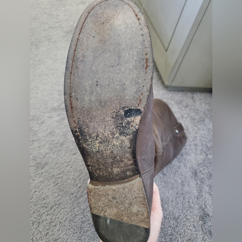 Frye Melissa Button Leather Riding Boots - Picture 5 of 13
